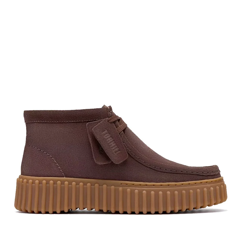 Stivaletto Donna CLARKS linea Torhill Moss in Pelle Scamosciata Marrone Scuro