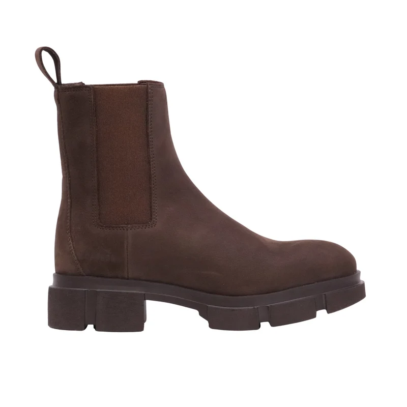 Copenhagen Studios CPH570 Nabuc Chocolate Chelsea boot donna in nabuk marrone