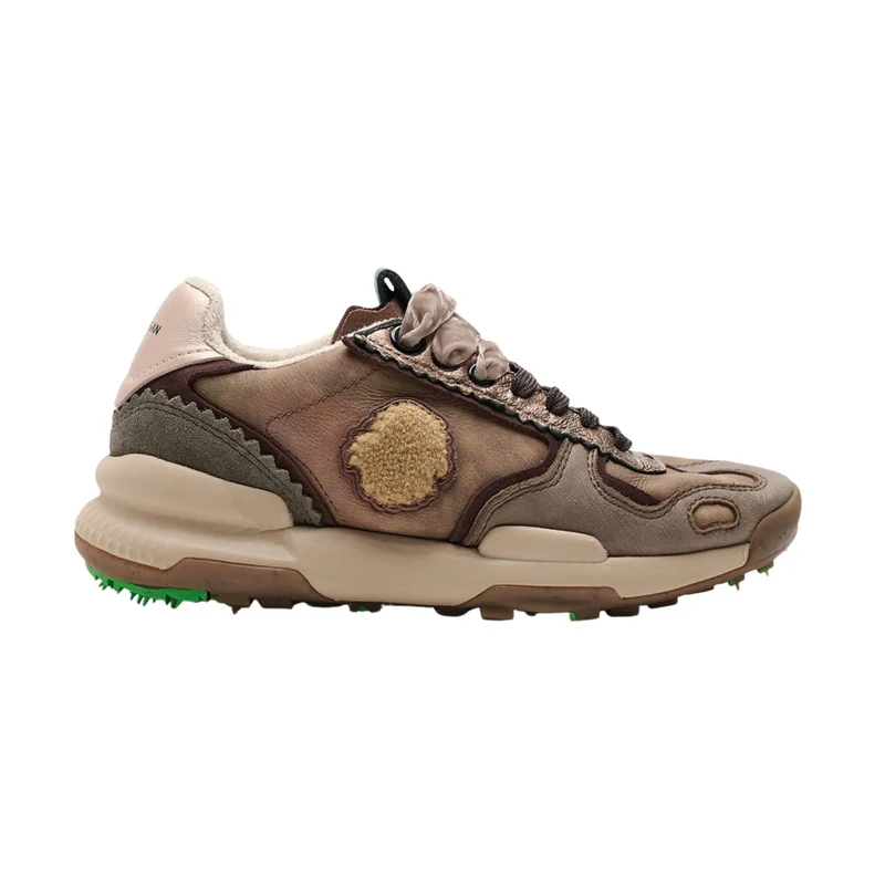 Satorisan Chacrona Premium EVO Camel sneaker donna in pelle e camoscio