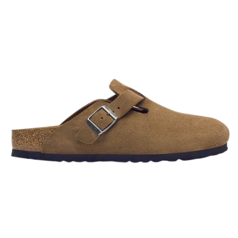 Birkenstock Boston 1032795 sabot unisex in pelle scamosciata Dark Tea