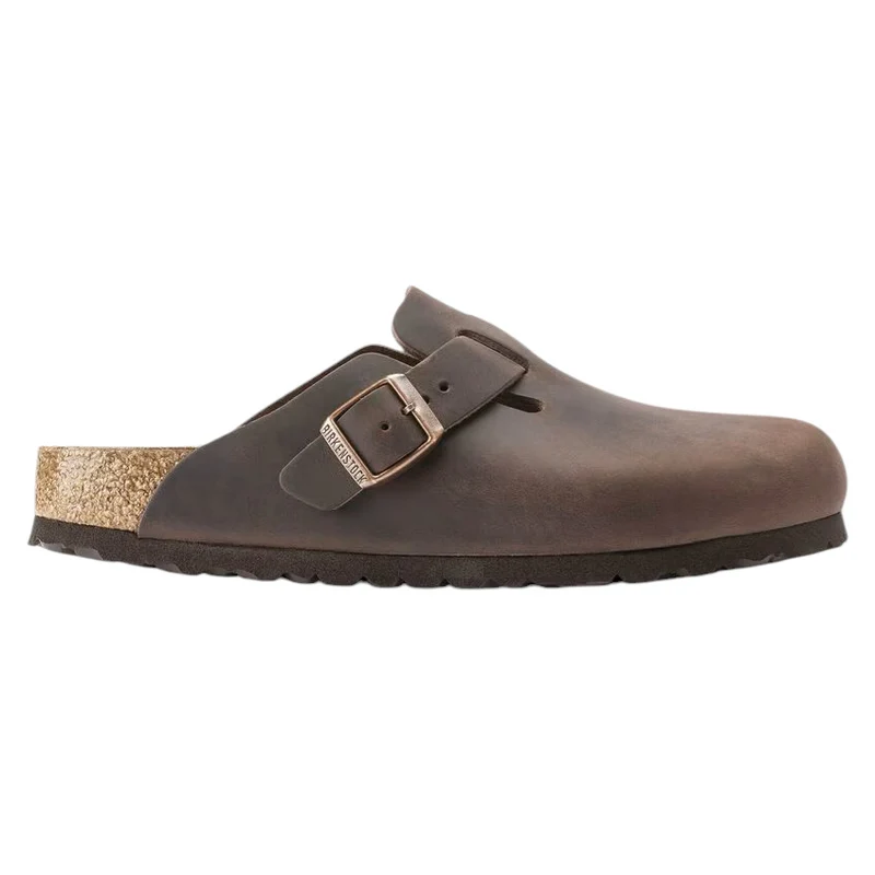 Birkenstock Boston Oiled Leather 0860133 sabot unisex in pelle oleata Habana