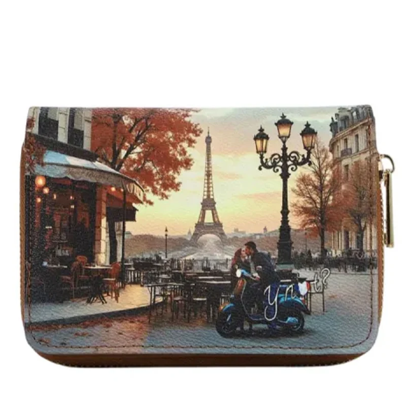 Portafoglio Donna Piccolo Y NOT YES-362 Stampa Kisses From Paris