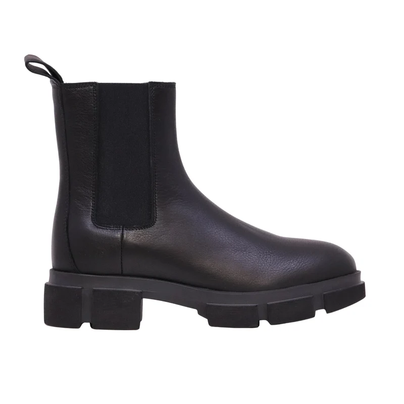 Copenhagen Studios CPH570 Vitello Black Chelsea boot donna in pelle nera