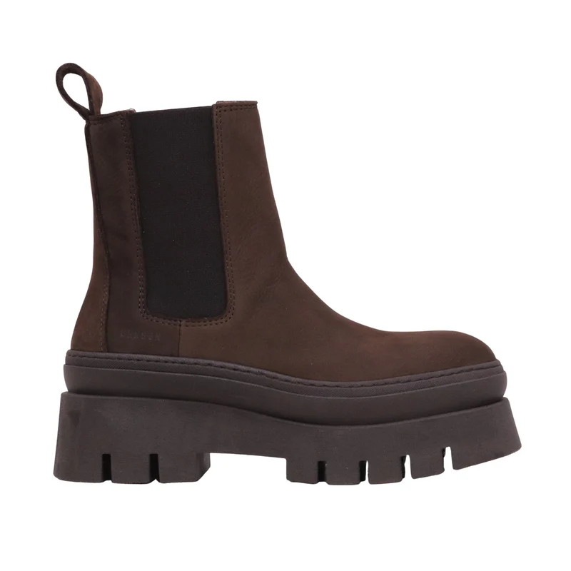 Copenhagen Studios CPH686 Nabuc Chocolate Chelsea boot donna in nabuk marrone