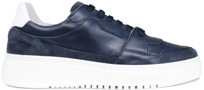 SNEAKER UOMO PELLE BLU
