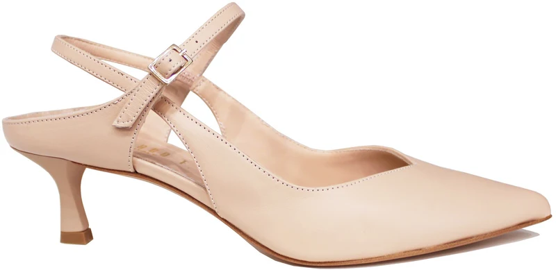 SLINGBACK DONNA A PUNTA PELLE ROSA CIPRIA