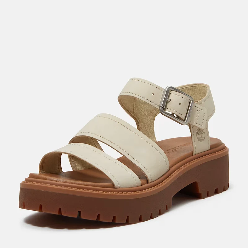 Timberland Stone Street Sandalo Donna Nubuck Chiaro con Plateau