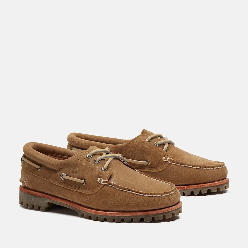 Timberland Authentic - Scarpa da barca donna beige in pelle Premium