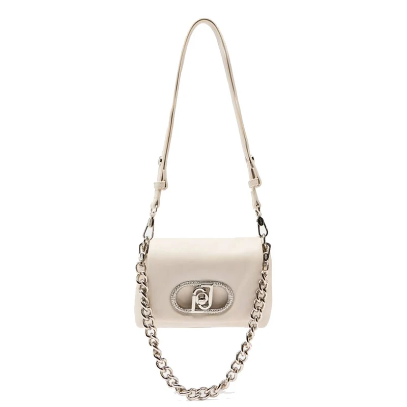 Borsa Donna Mini a Spalla LIU JO Better linea La Puffy color Crema con Logo Gioiello
