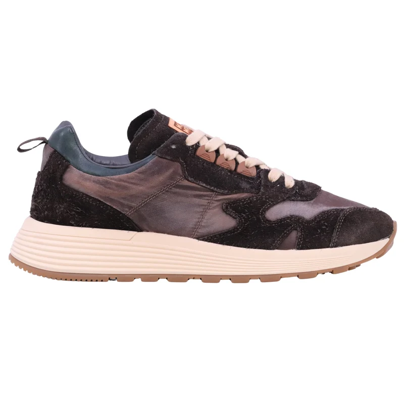 MOMA Craft1 53601A-CRA12 sneaker uomo in pelle e camoscio marrone Made in Italy