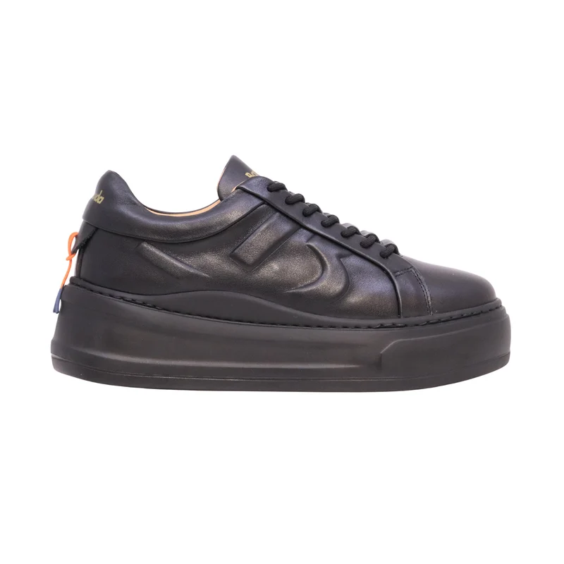 Barracuda BD1625A V3014 sneaker uomo in pelle nera con suola platform Extralight