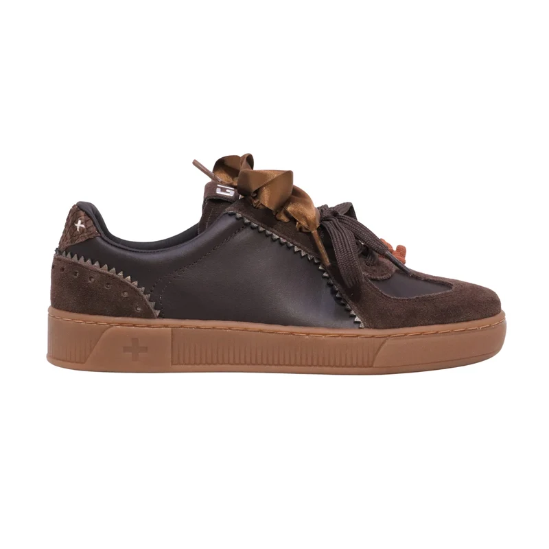 GIO+ BLUE 1048 Combi Brown sneaker donna in pelle e camoscio marrone