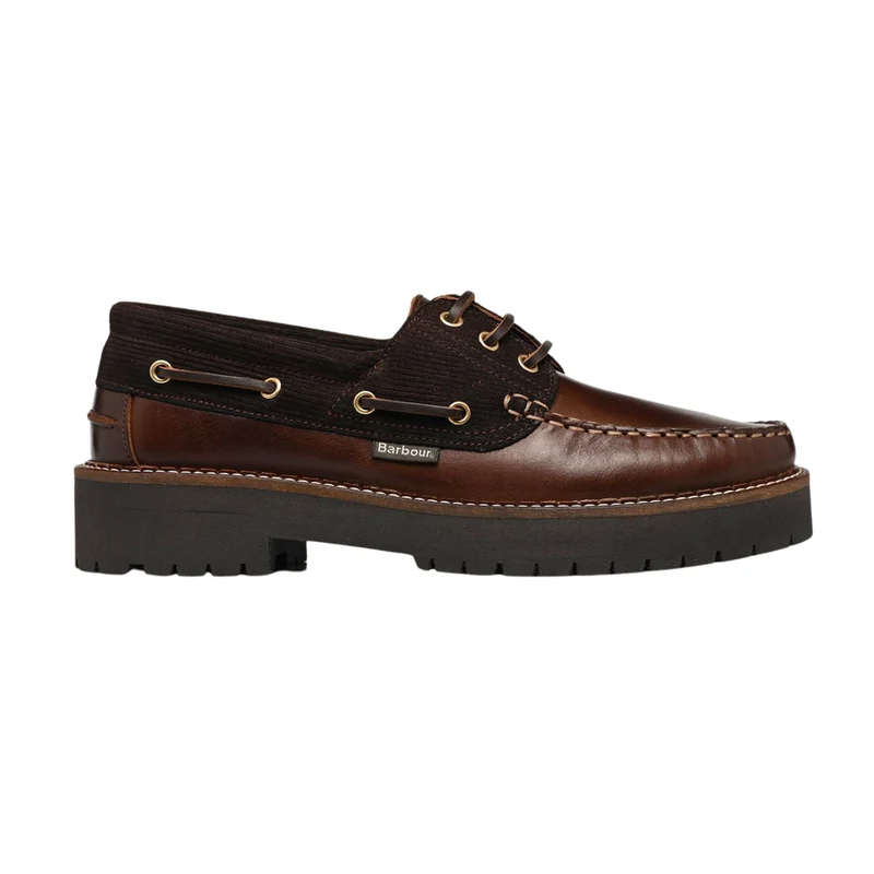 Barbour Darras Boat Shoe LFO0798 scarpa da barca donna in pelle marrone