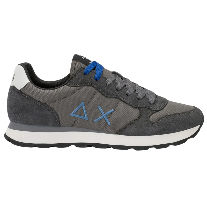 SUN68 Tom Z46101-47 sneaker uomo in nylon e camoscio grigio scuro