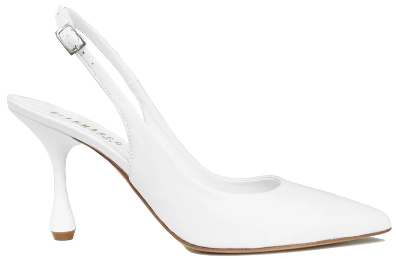 CHANEL DONNA A PUNTA PELLE BIANCA