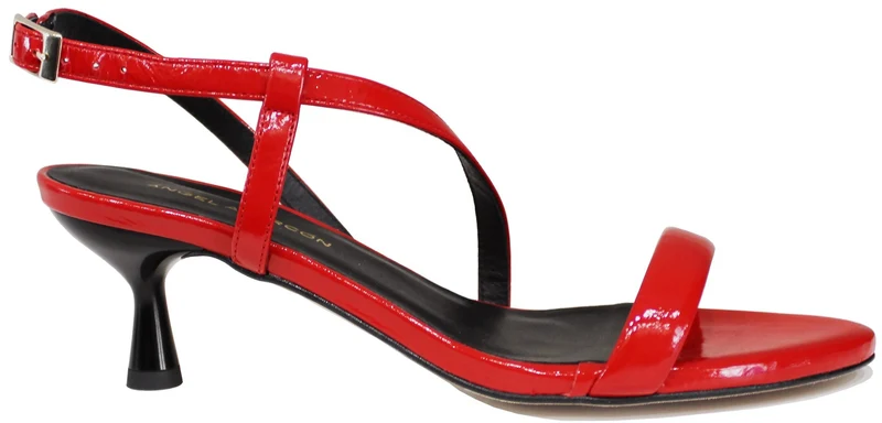 SANDALO DONNA FASCIATO VERNICE ROSSA