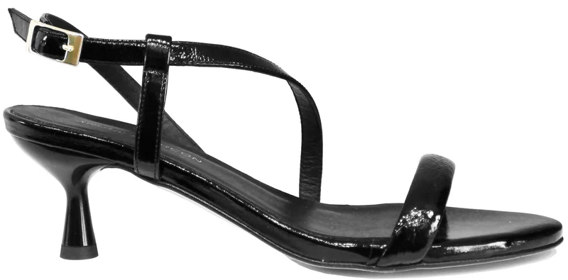 SANDALO DONNA FASCIATO VERNICE NERA