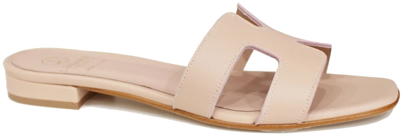 CIABATTINA DONNA PELLE ROSA CIPRIA