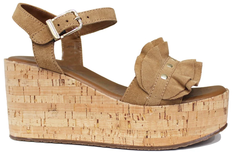 ZEPPA DONNA VOLANT CAMOSCIO CUOIO