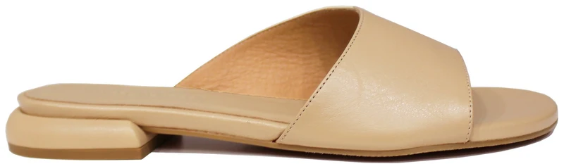 CIABATTINA DONNA PELLE BEIGE