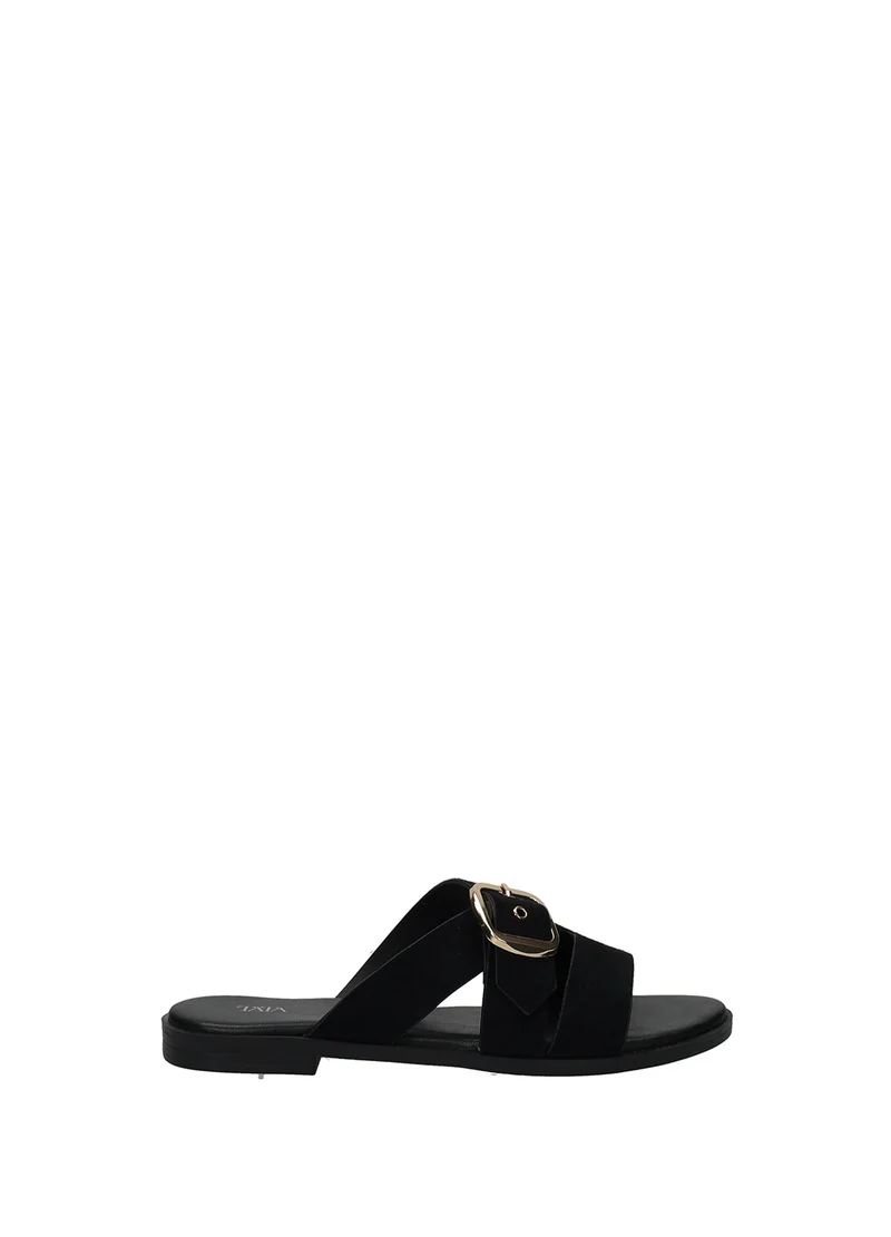 Sandali Donna M.Fiber Suola Gomma Black / Camel