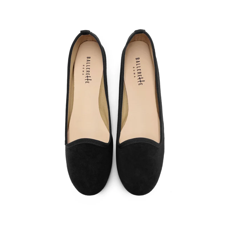 Slippers donna in camoscio nere