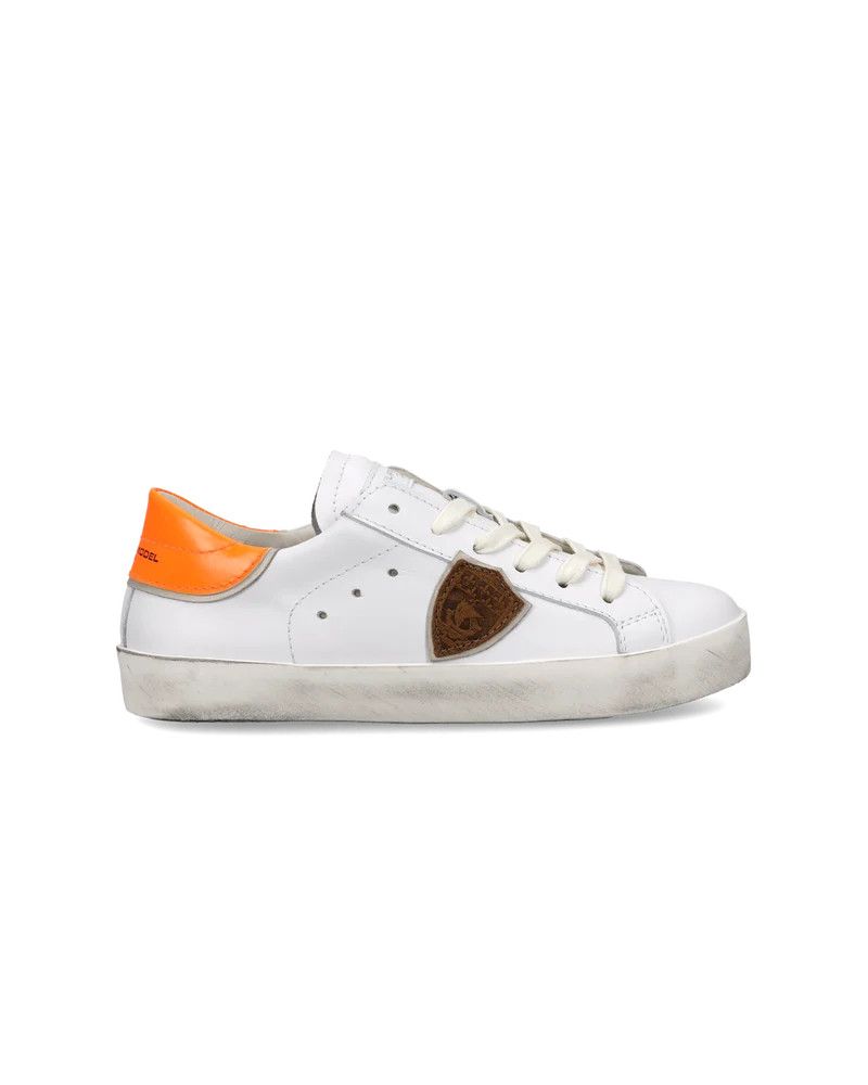 Sneakers Prsx Kids, White Neon Orange