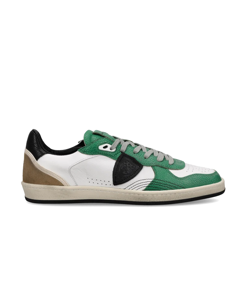 Sneakers Pgal Men, White Bottle Green Black