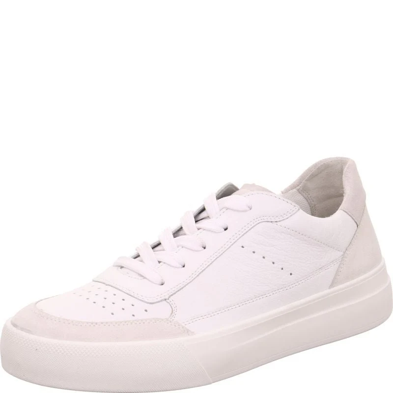 Legero MONDO Uomo Bianca Sneaker Pelle, Pianta H, Sottopiede Estraibile