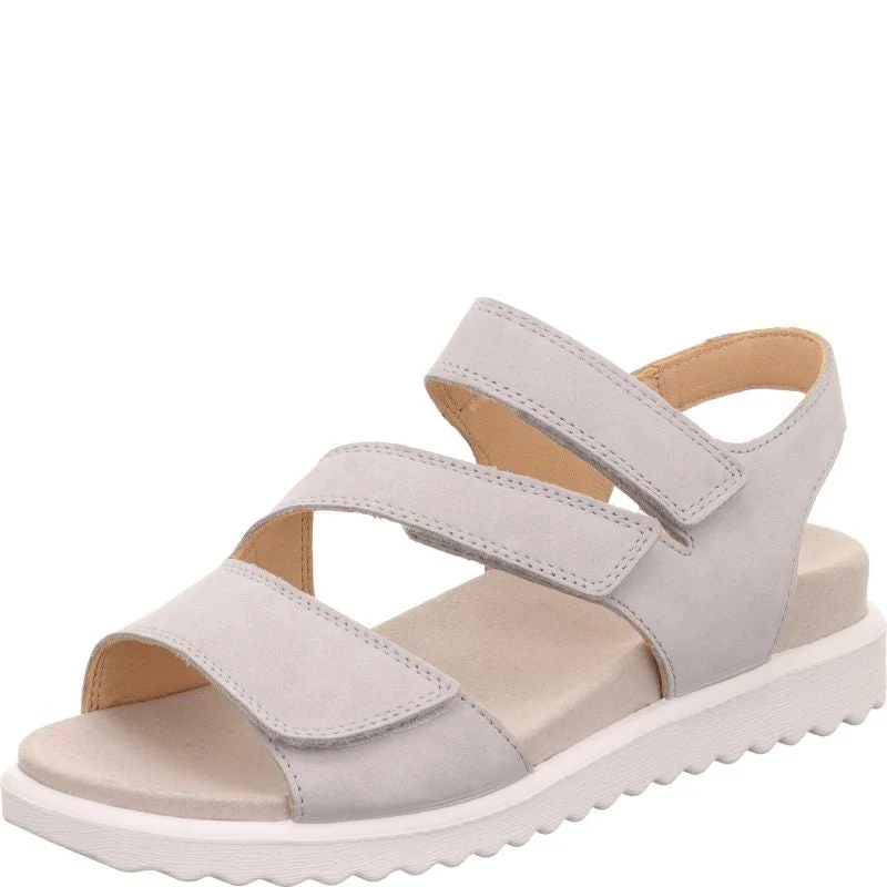 Legero MOVE Donna Grigio Aluminio Sandalo Nubuck 3 Velcri (G)