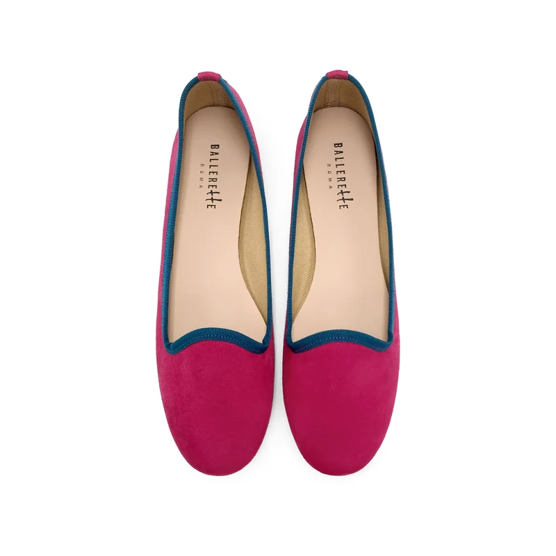 Slippers donna in camoscio prugna