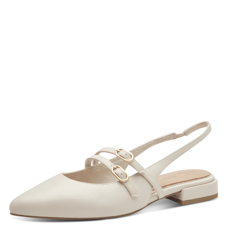 Marco Tozzi Chanel Slingback Donna Cream Vegan Soft Lining e Plantare FEEL ME