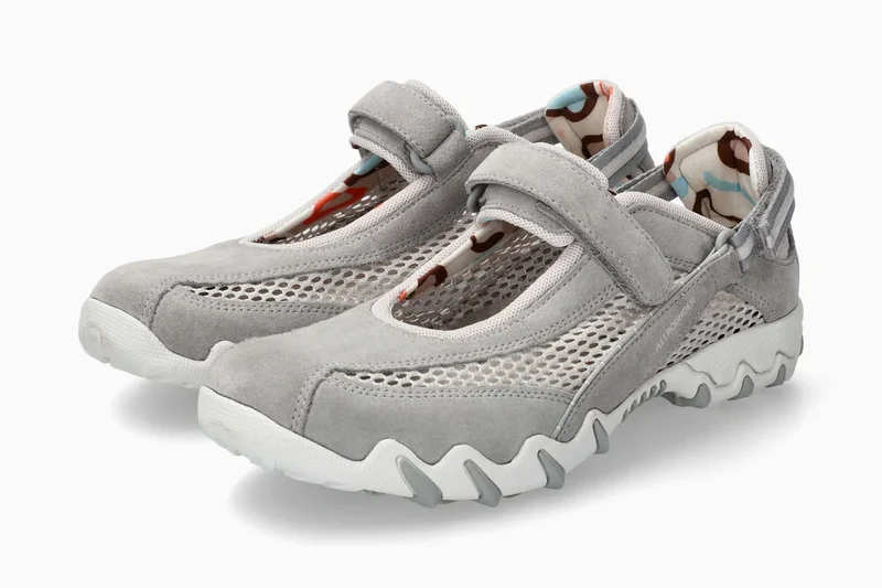 Mephisto Allrounder NIRO Donna Light Grey Sneaker Outdoor con Strap e Plantare