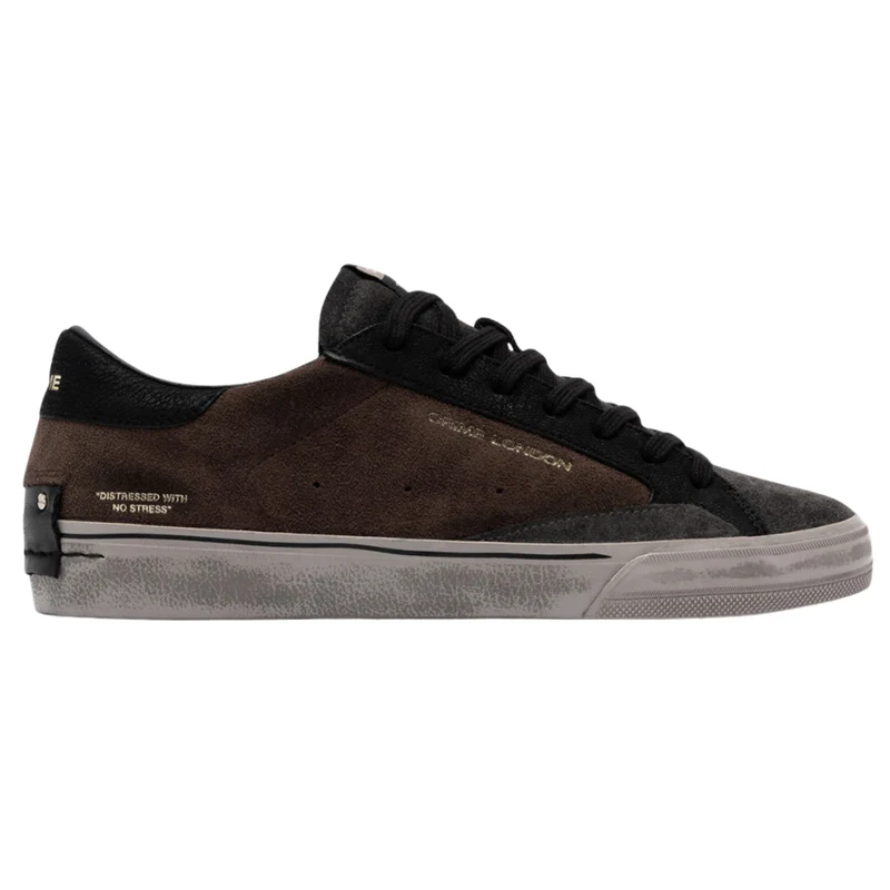 Crime London Distressed 2.0 Brownstone 10052 sneaker uomo in camoscio marrone