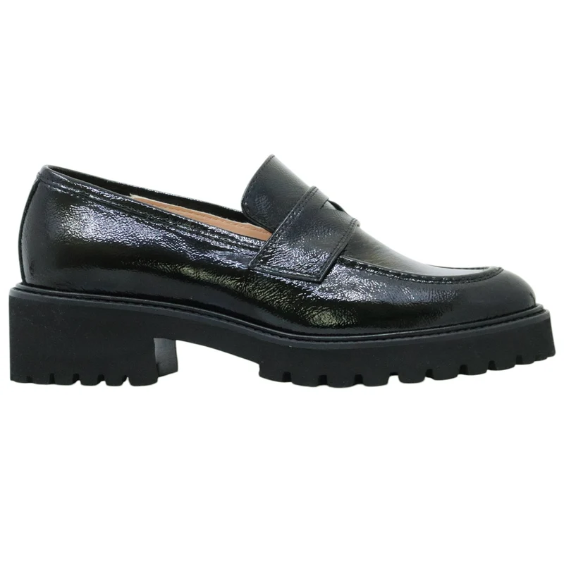 Le Briella Z800 B mocassino donna in pelle naplak nera