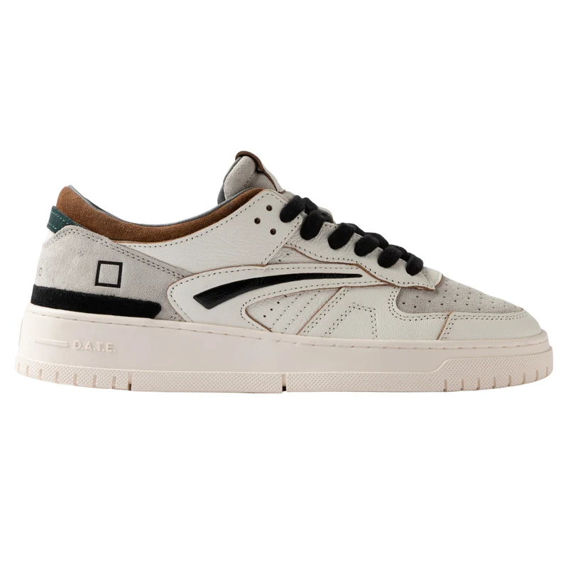 D.A.T.E. Torneo Colored White Cuoio TO-CO-WI sneaker uomo bianca grigia e cuoio