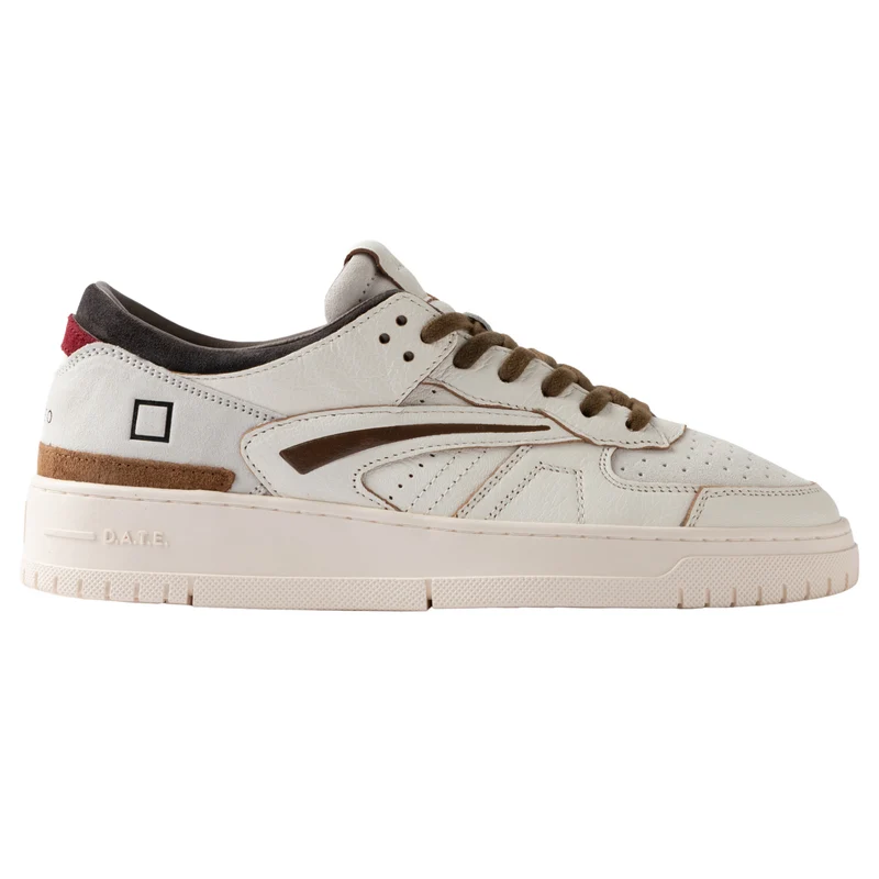 D.A.T.E. Torneo Colored White Anthracite TO-CO-HT sneaker uomo bianca beige e antracite