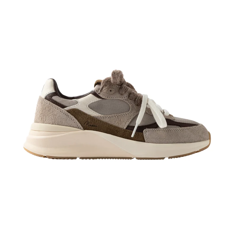 D.A.T.E. Musa Mono Taupe MS-MN-TA sneaker donna in camoscio taupe