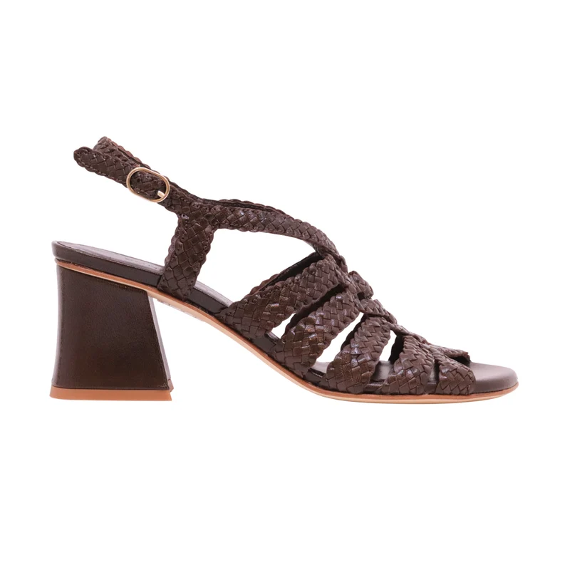 Pons Quintana Turin Wet Salinas 12042 sandalo donna in pelle intrecciata marrone