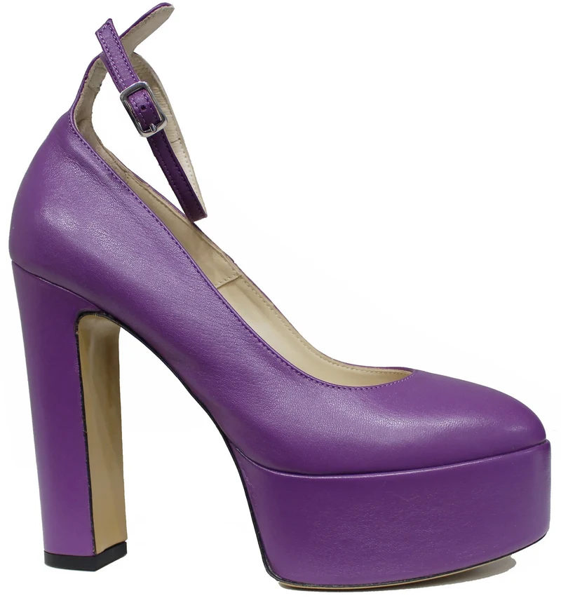 |DECOLTE' CON PLATEAU PELLE VIOLA|