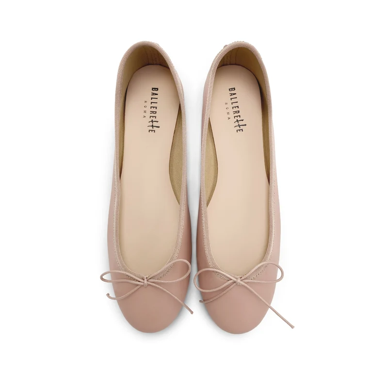 Ballerine in pelle rosa antico