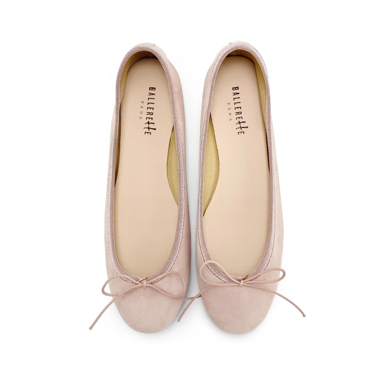 Ballerine in camoscio rosa