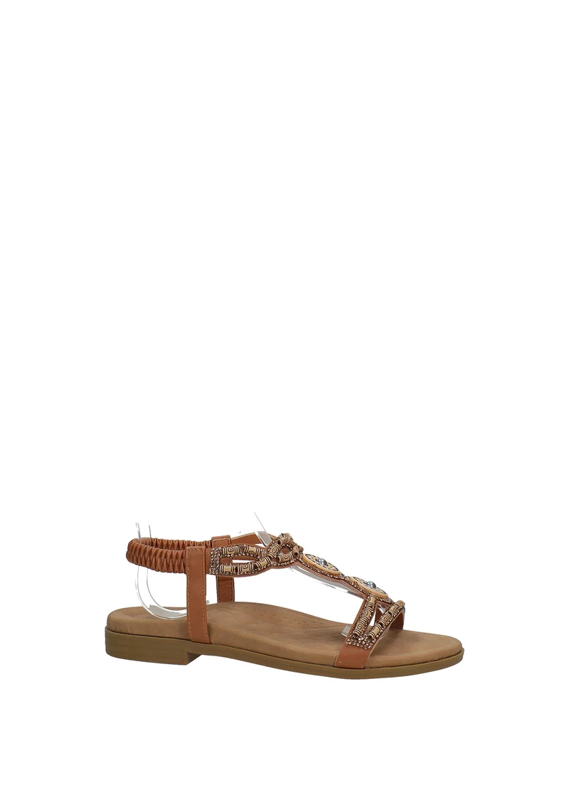 Sandali donna in PU Brown