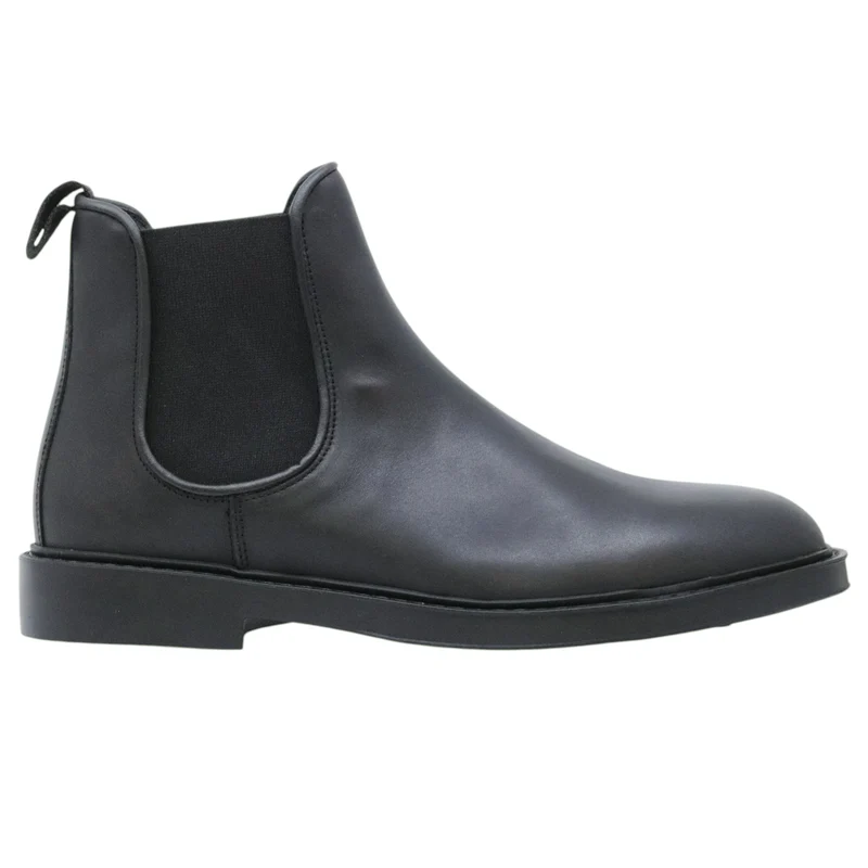Antica Cuoieria 23048 Panama Nero Chelsea Boot uomo in pelle Made in Italy