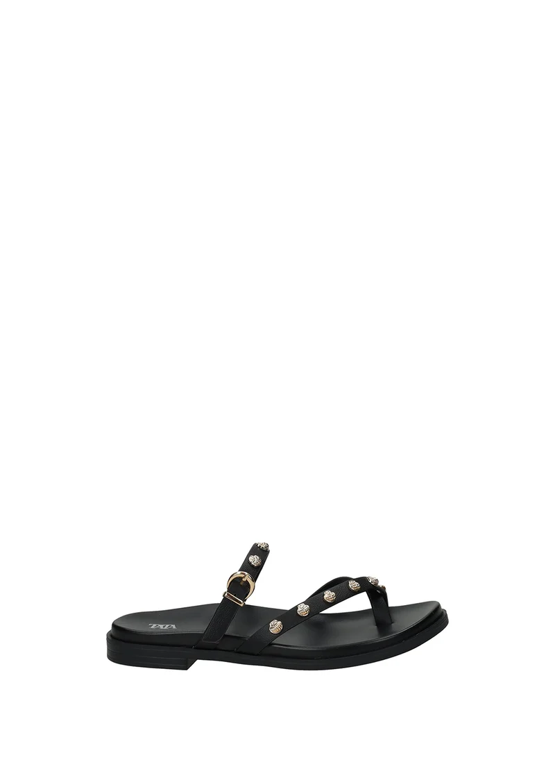 Sandali Donna PU Suola Gomma Black / Brown