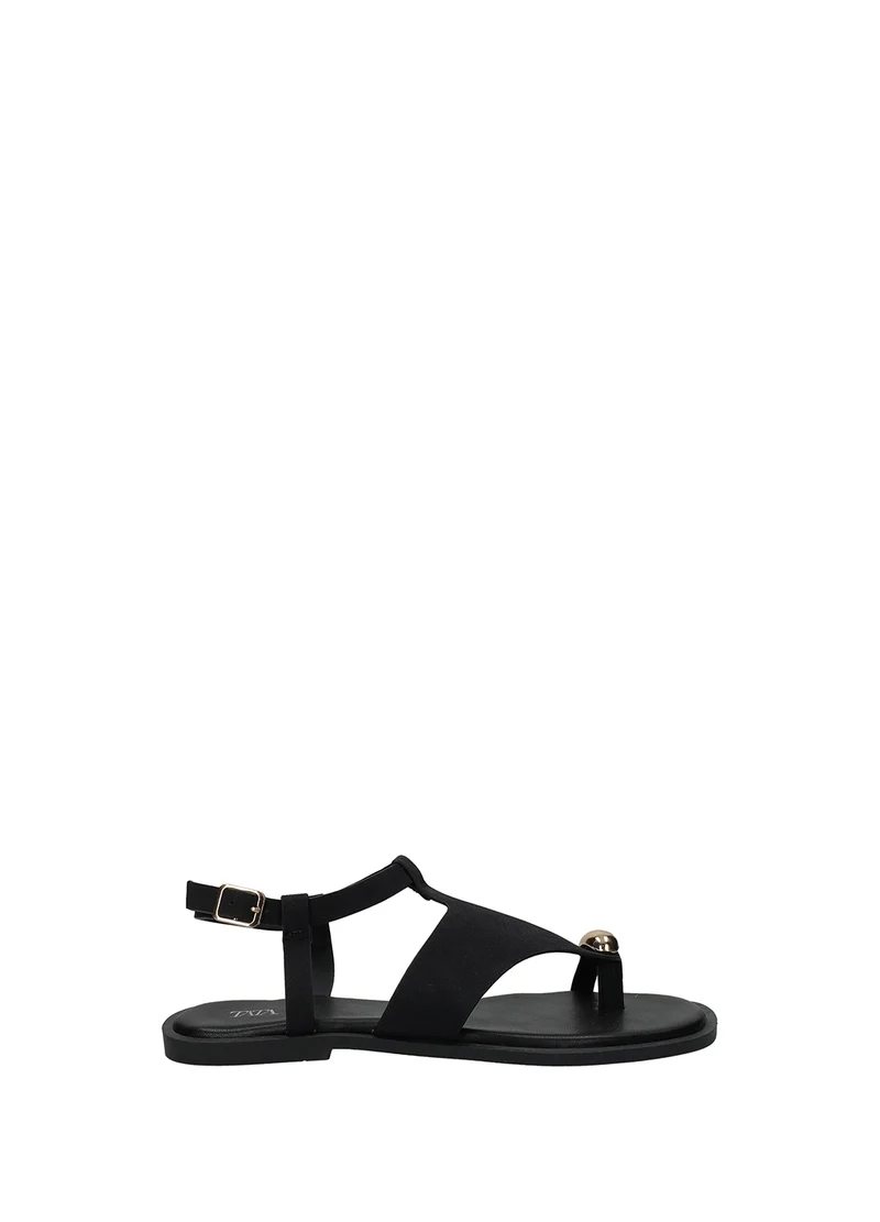 Sandali Donna M.Fiber Suola Gomma Black e White/ Beige
