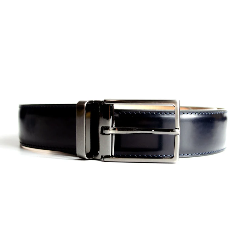 Cintura Vitello Spazzolato Nero