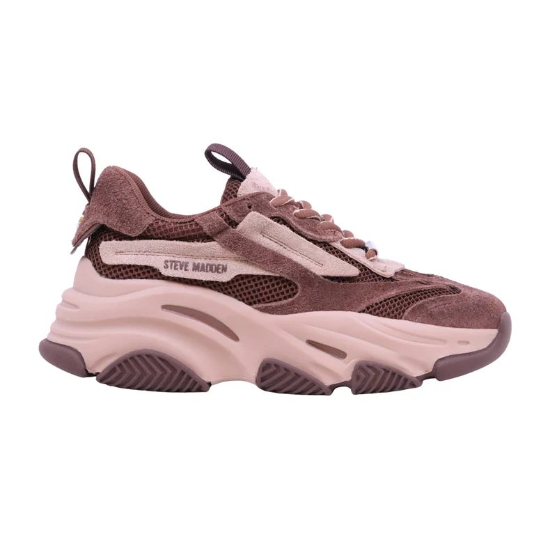 Steve Madden Possession sneaker donna in camoscio e tessuto Coffee