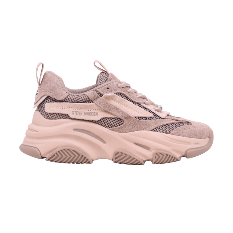 Steve Madden Possession Taupe Grey Suede sneaker donna in tessuto, similpelle e camoscio taupe