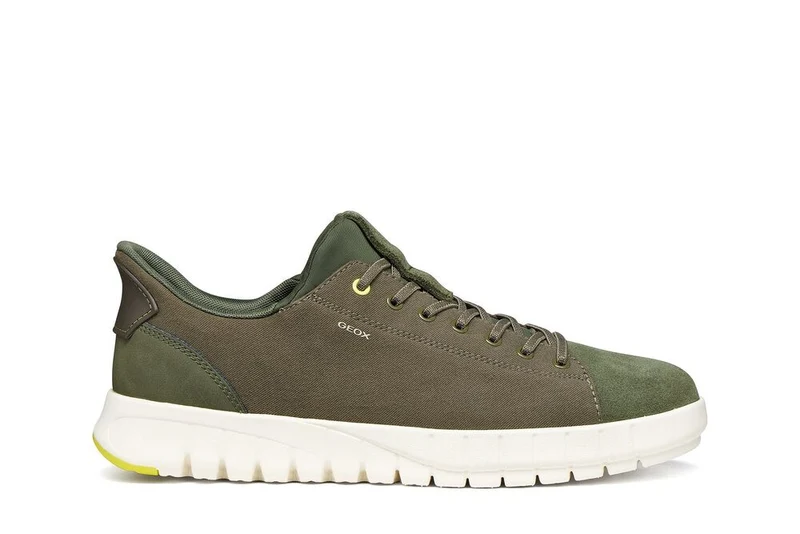 Geox Flextride Plus Uomo Sneaker Slip In verde oliva